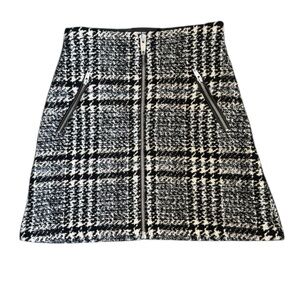 The Kooples Monochrome Tweed Mini Skirt